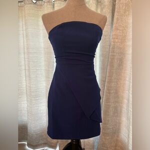 Royal blue strapless dress